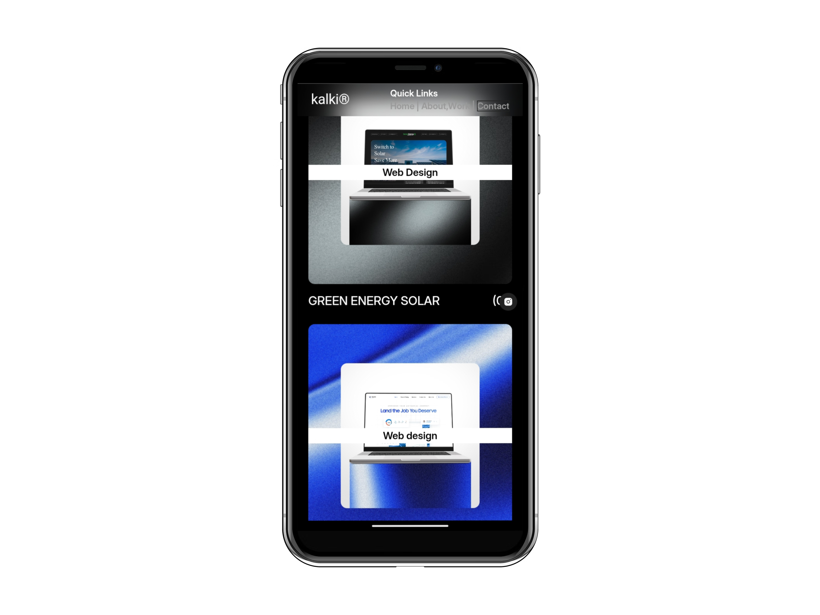 App screen left